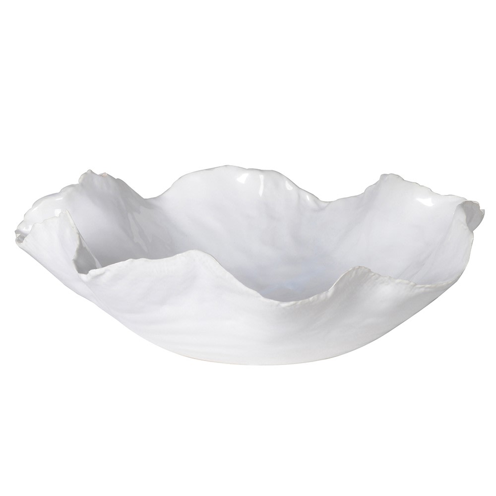 White wavy edge bowl