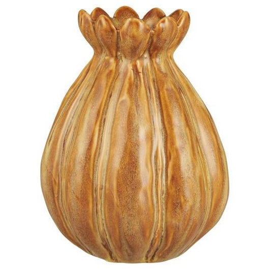 Ochre Ceramic Bud Vase | Handmade Style | H13cm