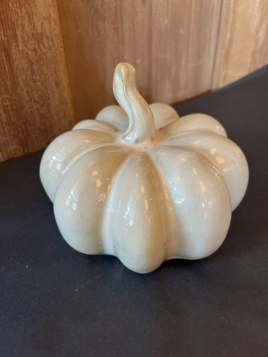 Ceramic Pumpkin | Wide Small | Neutral