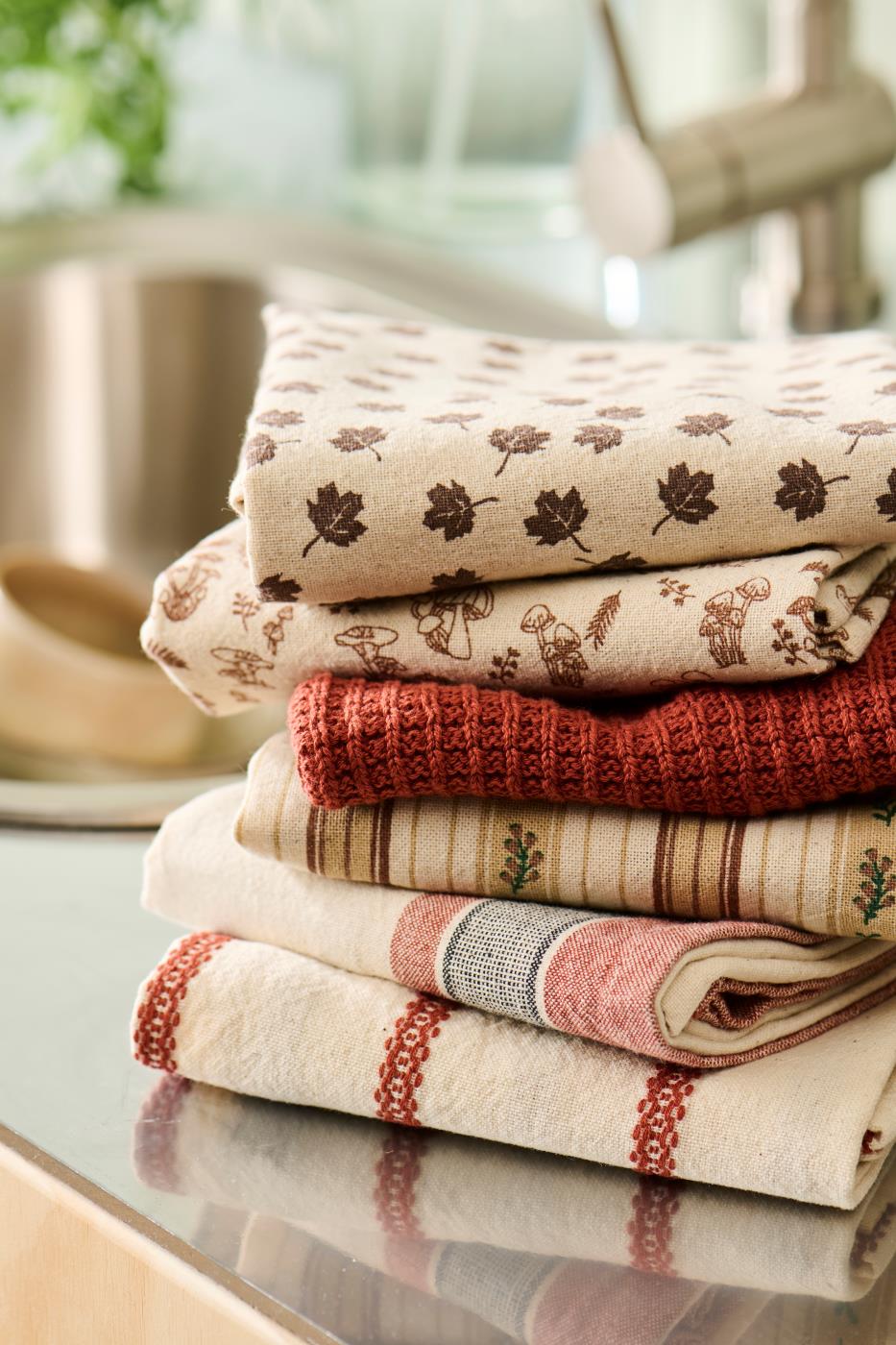 Natural Stripe Tea Towel