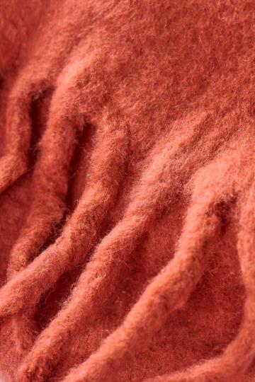 Rust Throw with Fringe
