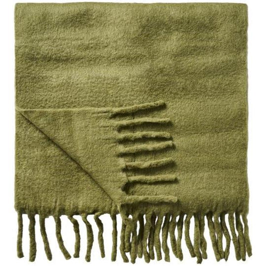 Olive Throw with Fringe