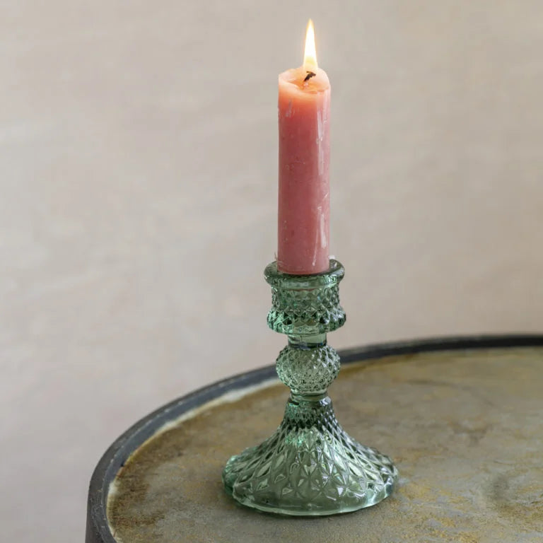 Glass Candleholder Green