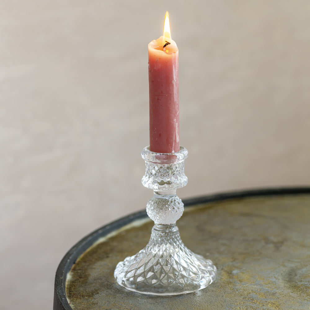 Glass candleholder Clear