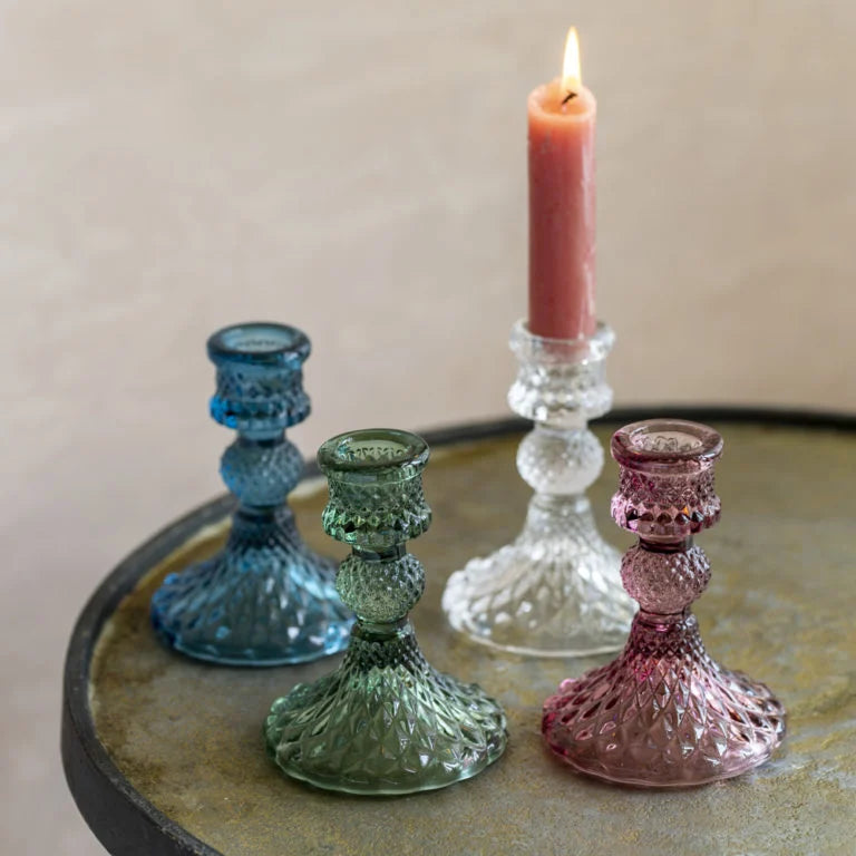 Glass candleholder Clear
