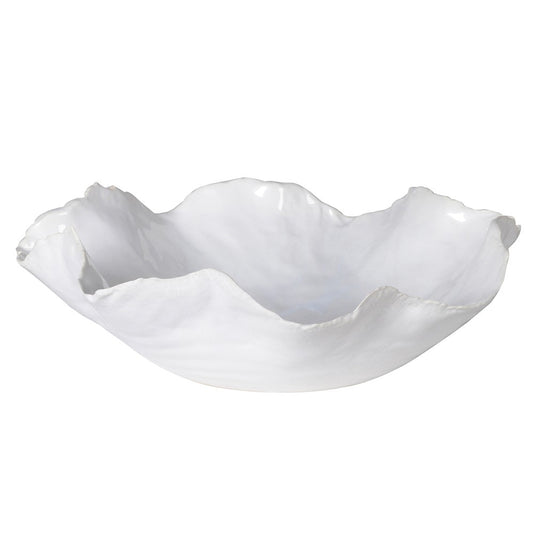 White wavy edge bowl