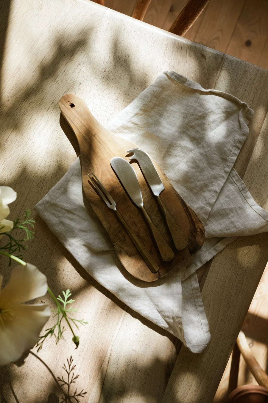 Cheese & Pickle Set | Brass-Finish Serving Knives