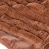 Rust Ribbed Faux Fur Throw