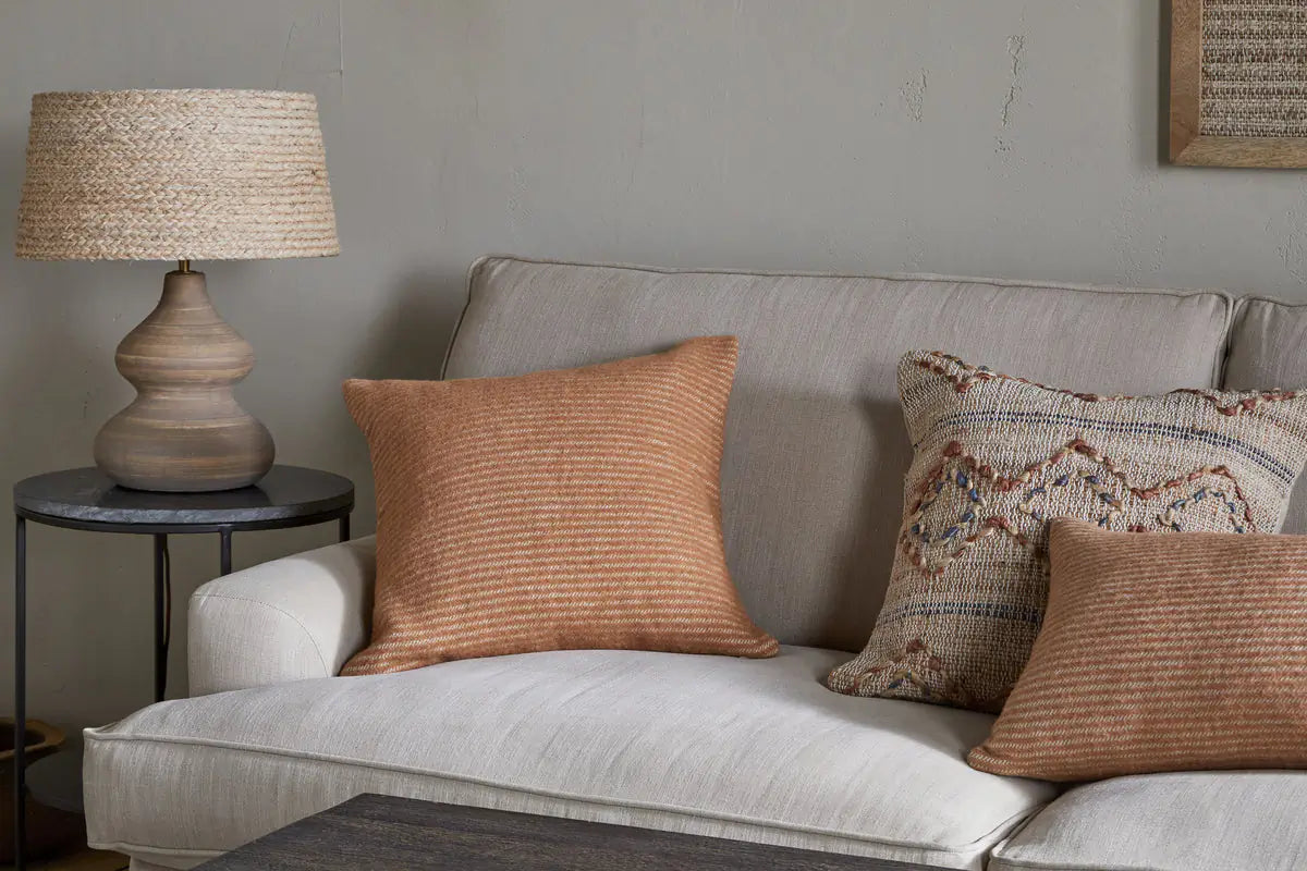 Nkuku Iiaa Wool Cushion – Sand