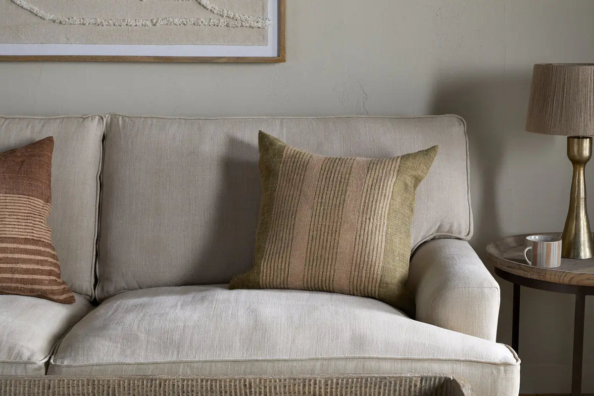 Nkuku Eesha Jute Cushion – Sage Green