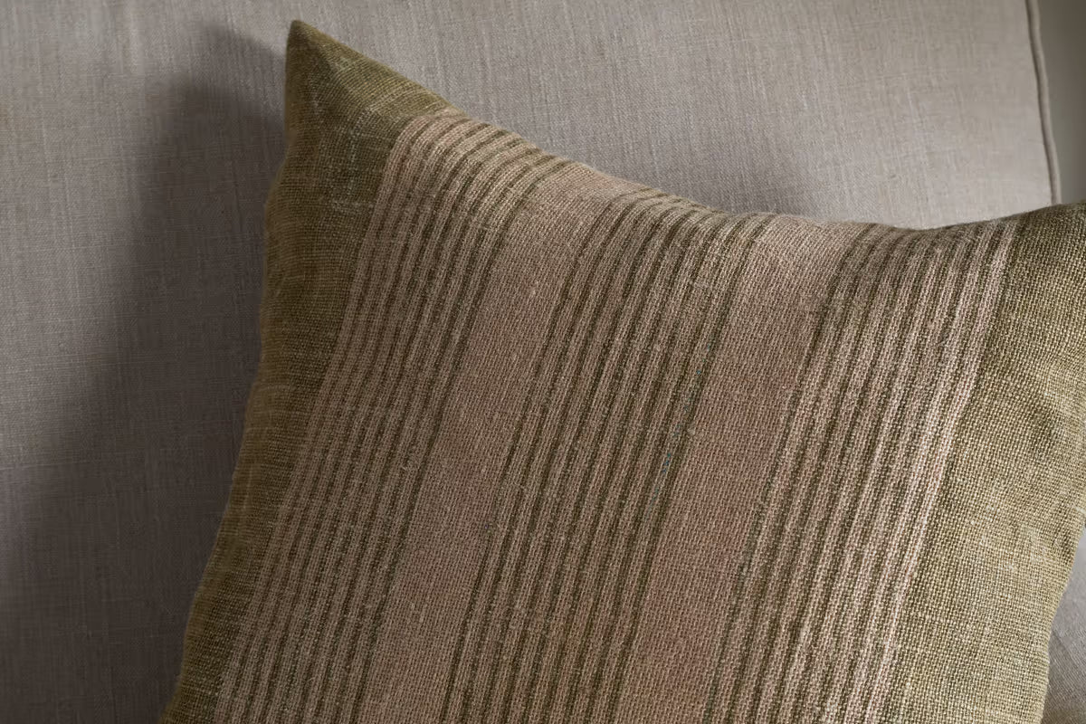 Nkuku Eesha Jute Cushion – Sage Green