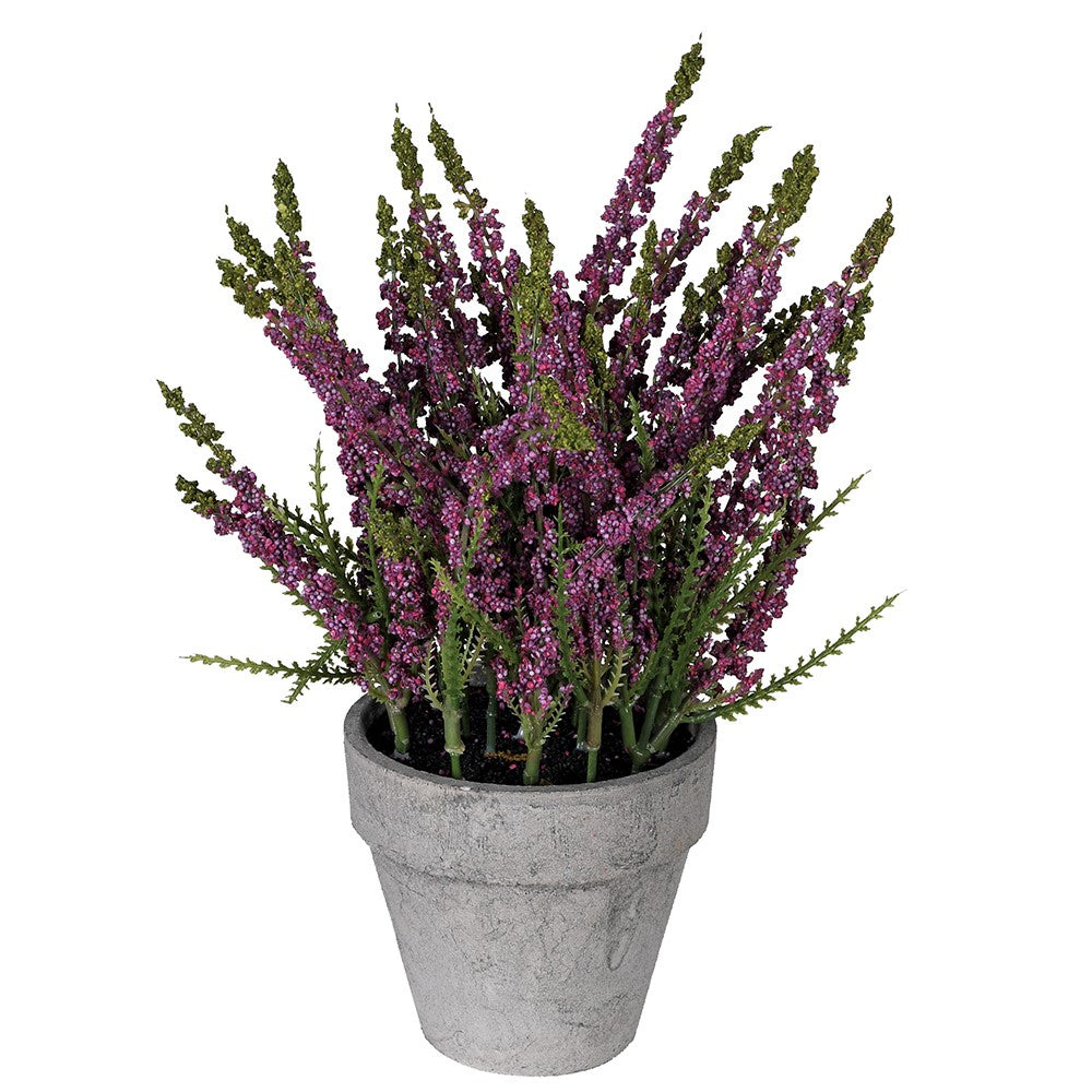 Heather Plant in Pot | Faux Potted Plant | Realistic Indoor Botanicals