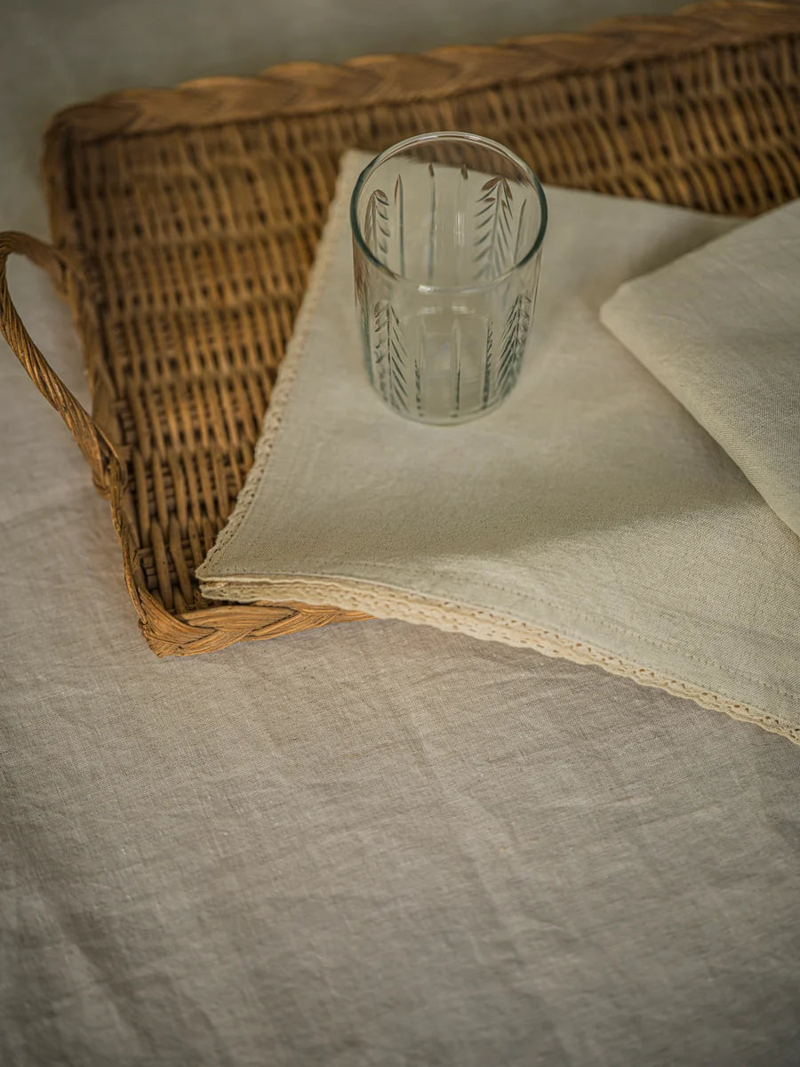 Handblown Etched Glass Tumbler | Scandi Stripe