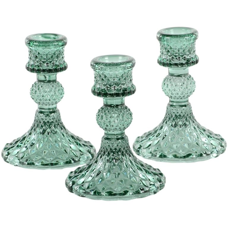 Glass Candleholder Green