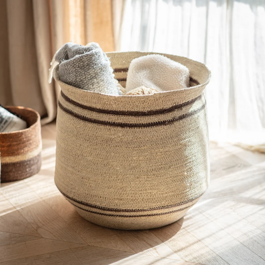 Whitfield Oatmeal Striped Basket