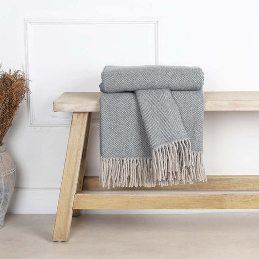 Pure Australian Wool Throw | Dusky Teal | 130 x 180cm